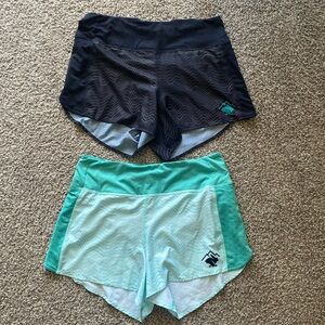 2 pairs of rabbit running shorts 4” inseam